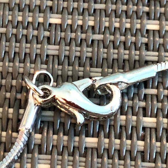 Silver Crisscross Butterly Charm Necklace - Picture 5 of 7